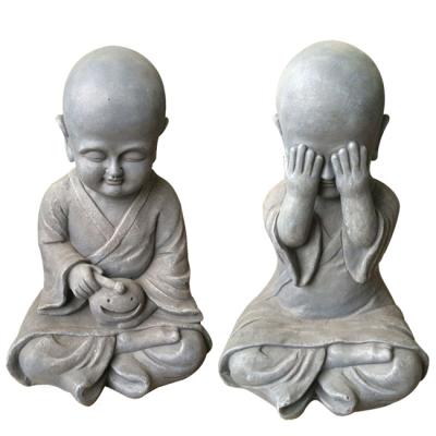 China China Resin Monk Sitting Buddha Figurine , Small Monk Wholesale Te koop