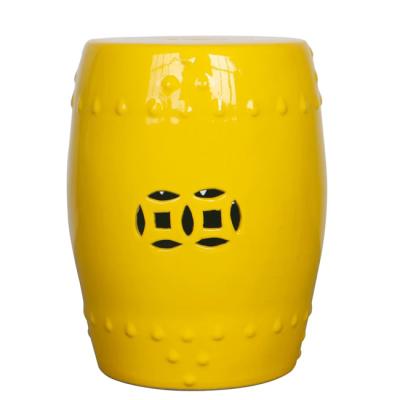 中国 Contemporary Ceramic Glazed Drum Stool With Chinese Style 販売のため