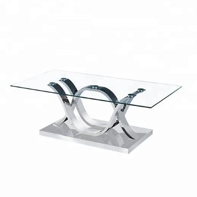 China Luxury modern plexiglass top material design coffee table art deco coffee console table for sale