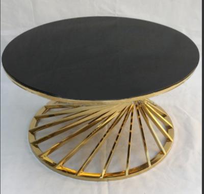 China Modern nordic home furniture items round stainless steel coffee table for living room for sale