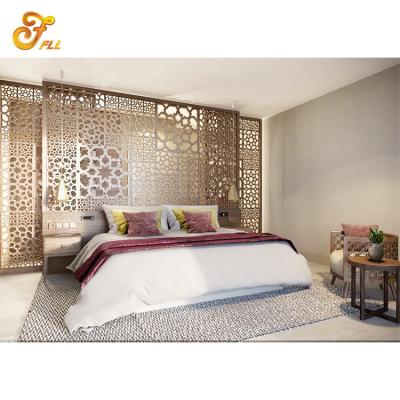 China Luxury solid wood hotel project hilton five star hotel bedroom furniture hotel bedroom furniture set for sale