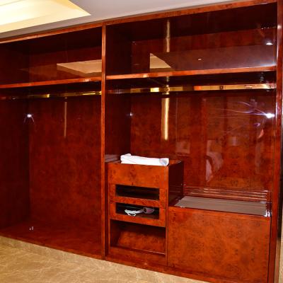 China Cheap custom made hotel wardrobes, hotel room wardrobe with drawer, hotel room wardrobe for sale