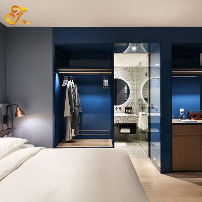 China Modern hotel bedroom furniture wardrobe locker design, plywood hotel wardrobes, complete hotel bedroom with wardrobe for sale