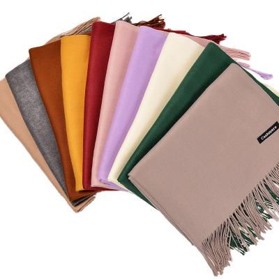 China Other adult mens and ladies woven scarf in classic solid colors in silk blend yarn with soft and warm handfeel for winter season for sale