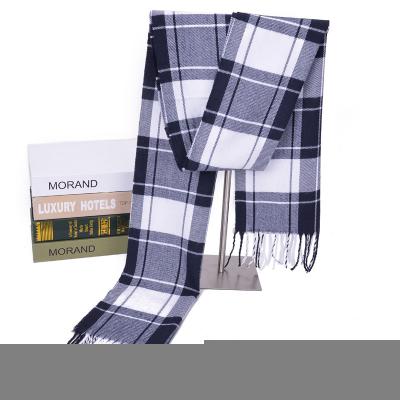 China Luxury men's cashmere plaid scarf acrylic scarves new 100% autumn and winter style acrylic under-tassel soft and warm for sale