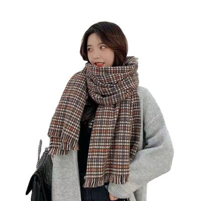 China OEM Fashion Women's Long Stole Knitting Cashmere Soft Feeling Color Soft Acrylic Simple Pattern For Ladies Poncho Coat for sale