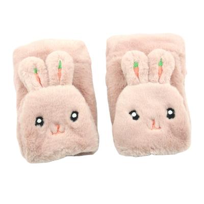 China fashion and lovely adults with warm and soft rabbit fur animal handfeel flipglove for winter season one size adult for sale