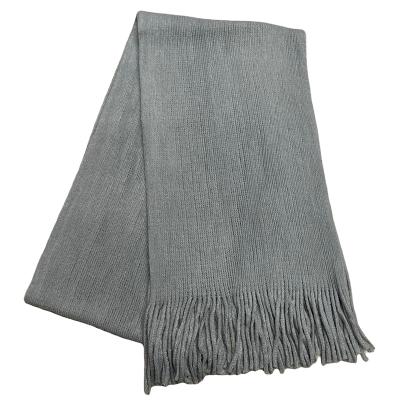 China OEM Fashion Medium Women Stole Knitting Cashmere Soft Feeling Plain Solid Color Scarf For Adults for sale