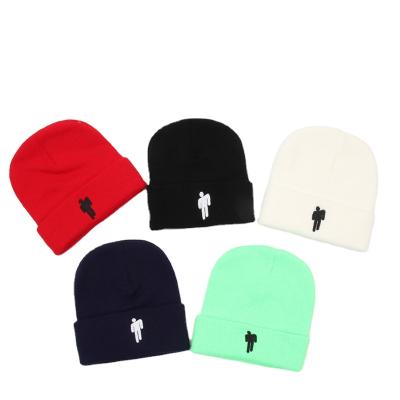 China Fashion JOINT cool logo embroidery knit beanie hat for adult for winter season with soft and warm handfeel for sale