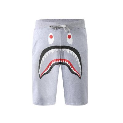 China Anti-wrinkle summer fashionable shorts for men high quality shark print jaw monkey cotton short 5 way casual loose hip hop sweat shorts for sale