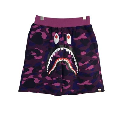 China European Summer Casual Men's Shorts Shark Print Shorts Anti-wrinkle Junior Casual Pants Cotton New Fashion Logo for sale