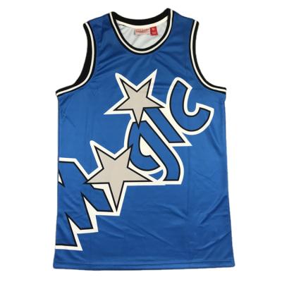 China Wholesale #1 Men's Basketball Tank Top Printing Basketbol Comfortable Quick Dry Formasi Blue Color Antibacterial for sale