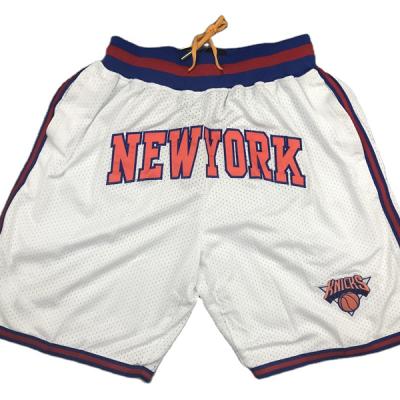 China Antibacterial white polyester basketball shorts boys comfortable loose basketball shorts summer shorts GP2020094BK for sale