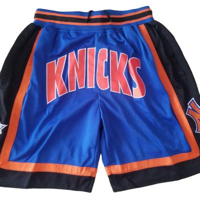 China Antibacterial blue polyester basketball shorts boys comfortable loose basketball shorts summer shorts GP2020095BK for sale