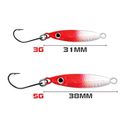 China Lead new Factory wholesale High Quality 3g 5g Artificial Mini Jigging Bait metal jig lead jig deep fishing lure for sale