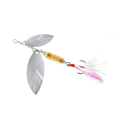 China Metal Tuerbai new rotating metal sequin spinning bait Spinner Baits Spinnerbait with hook Metal fishing group lure for sale