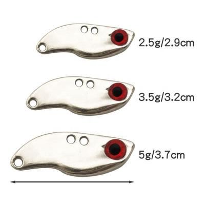 China Vivid Swimming Action New Arrival 2.5g 3.5g 5g Vivid Vibrations Spoon Lure Zinc Alloy Fishing Lures Artificial Hard Vib Bait for sale