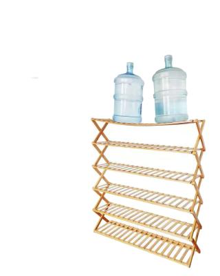 China Modern Simple Shoe Rack Folding Foldable Bamboo Organizer Wooden Shoe Storage Rack On Sale Home Store for sale