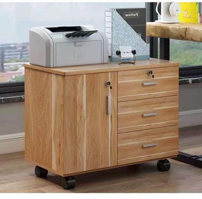 China Modern simple removable three storey wooden office filing cabinet with drawers for sale