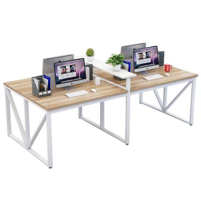 China 2021 Modern Single Shelf Office Staff Computer Desk Screen Station for sale