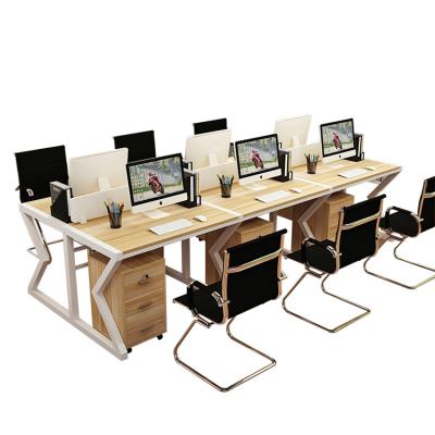 China Nordic Simple Modern Office Furniture Computer Desk Separation Desk Rack And Chair Combination Conference Table for sale