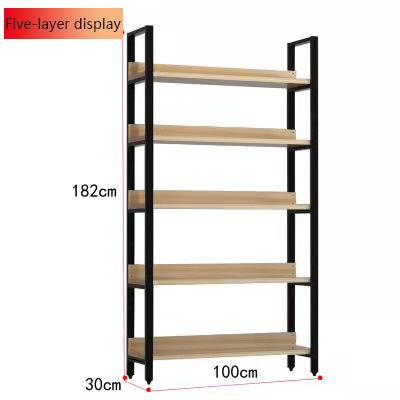 China Steel-Wood Modern Creative Simplicity Living Room Storage Rack Simple Multilayer Shelf Display Rack for sale