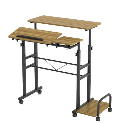 China Adjustable (height) can stand the study table the computer desk single desk simple office home mobile lifting for sale