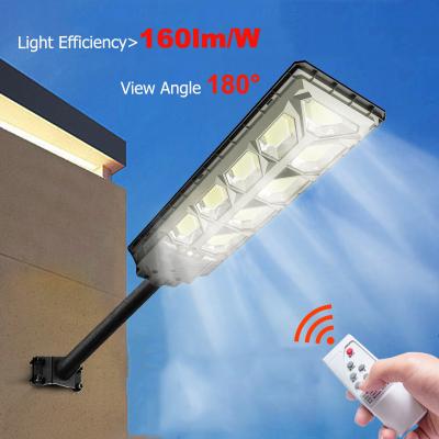 China ROUTE 300 500 700 900w Outdoor Waterproof IP66 Smart Lamp Street Light 60 Integrated All In One Solar Led Street Light for sale