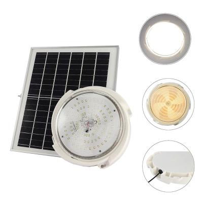 China Indoor Hotel Solar Panel System Power Battery Solar Spot Lamp 100w 200W 300W Ceiling Light for sale