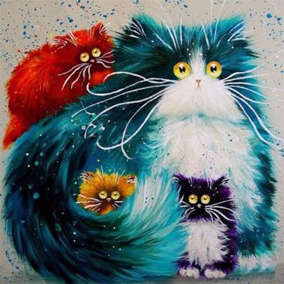 China Wholesale 5d Diy Diamond Painting Full Drill Mosaic Picture Diamond Embroidery Home Wall Decor CLASSIC cat shopify drop shipping for sale