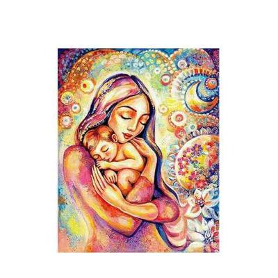 China wholesale CLASSIC 5d Diamond Painting Full Diamond Diy Diamond Embroidery Decorative Wall Art of mother and baby dropshipping for sale