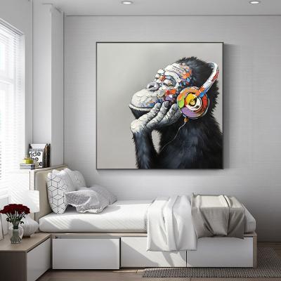 China Fashionable Fantasy Chimpanzees Painting Kit Painting Living Room Prints Custom Factory Wall Art Print Pictures Posters Canvas Direct Wholesale for sale