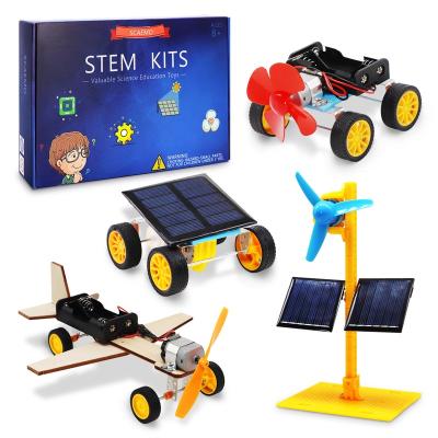 China Soft Electric Science Experiment Projects, Educational Electronic Car Building Kit for Kids, DIY Plow Back Solar Motor Toys for sale