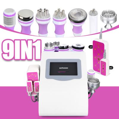 China Factory Price Weight Loss 9 in 1 Multifunctional Lipolaser Cavitation 40k Cellulite Reduce Radio Frequency Body Slimming Beauty Machine for sale