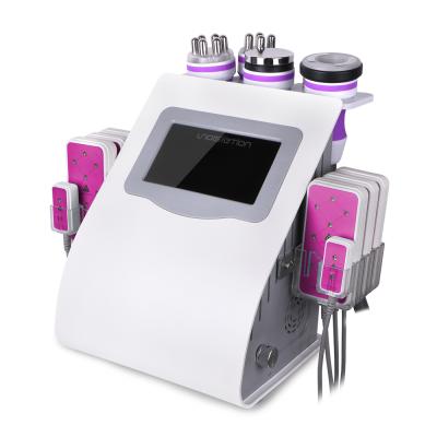 China Popular USA Cavitation 6in1 Fat Loss Weight Loss Ultrasonic Radio Frequency Vacuum Fat Loss Salon Beauty Lipo Laser Machine for sale