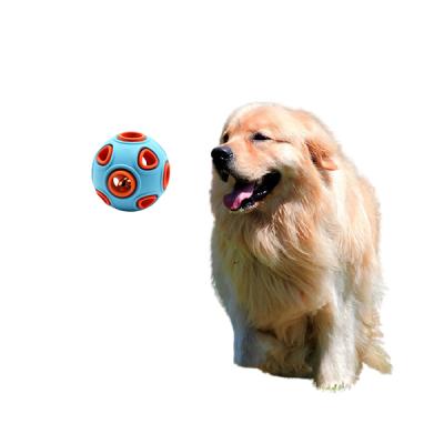 China Viable Pet Chewing Teeth Care Glowing Rubber Squeaky Outdoor Toy LED Light Pet Toys Dog Interactive Toys With Bell for sale