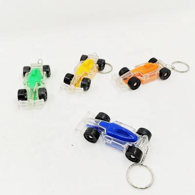 China Gift Light Up Racing Car Key Chain, Plastic Car Toy, Kids Play Car for sale