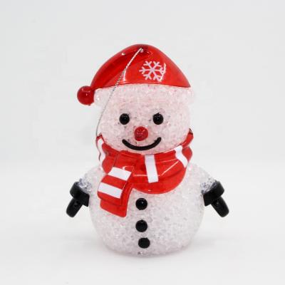 China New Bedroom Style Snowman Acrylic Color Changing Light Pendant For Christmas for sale