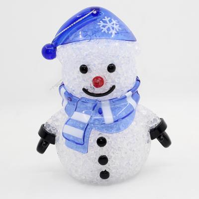 China Cute Snowman Color Changing EVA Material Night Light LED Decoration Lamp for sale