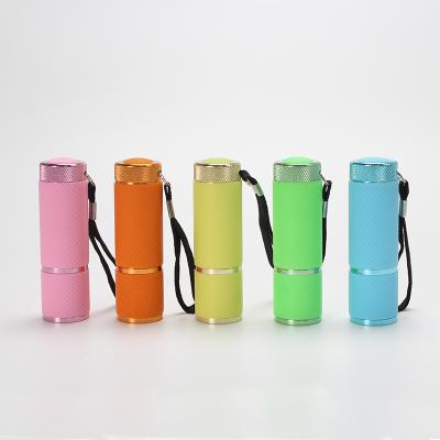 China 3Pcs AAA Batteries LED Torch Fluorescence Rubber Cover Camping Strong Light EDC Flashlight for sale