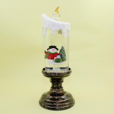 China Creative Decoration Residential Christmas Gift Candle Led Candle Swirl Liquid Light for sale