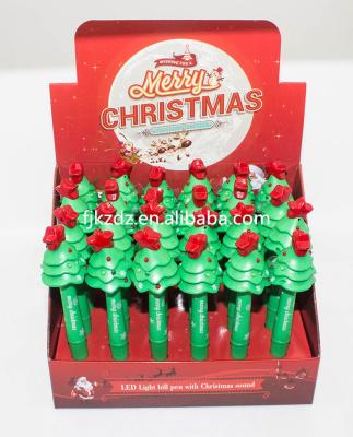 China Promotional Noise Pen Gift Pen With Custom Logo For Promotion And Souvenir Newest Novelty Christmas LED Light Pen for sale