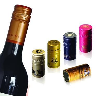 China 30*60mm Aluminum Screw ROPP Wine Pilfer Proof Corks Pile Proof Cap Closing Lid For Wine BVS Vodka BVP Bottle Finish for sale