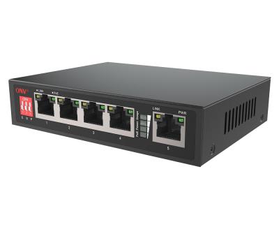 China CCTV Security System ONV 5 Port 10/100M AI PoE Unmanaged Switch with 4*10/100M PoE Port and 1*10/100M Uplink RJ45 Port zu verkaufen