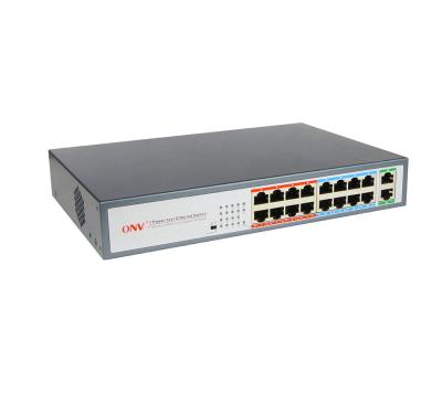 Chine POE 10100M 16 port poe network switch with 2 gigabit uplink port à vendre