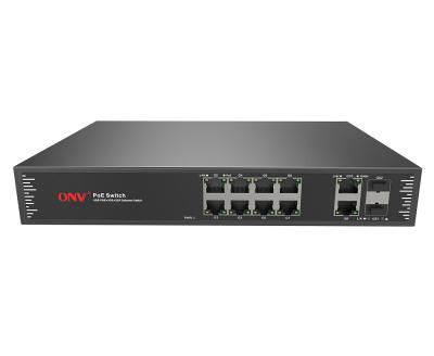 China unmanaged poe port ethernet poe switch POE ONV 16 24 gigabit OEM IEEE802.3af/at 8 with 2 fiber port Te koop