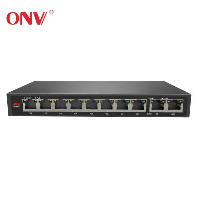 China POE OEM 10 Ports Full Gigabit PoE Network Switch Power Supply For CCTV Camera Te koop