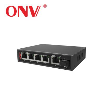 Chine POE Network Switch ONV 6-Port Unmanaged Full Gigabit PoE Fiber Optic Switch à vendre