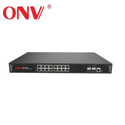 China LACP 400W Fast Ethernet Gigabit Managed 20 Poe Port Switch with 16 Poe Port and 4 SFPs for sale