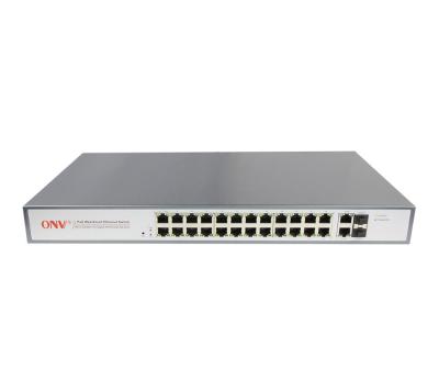 China LACP OEM, ODM gigabit managed 24 ports poe switch POE fiber switch best price (ONV-POE31024PFM) for sale